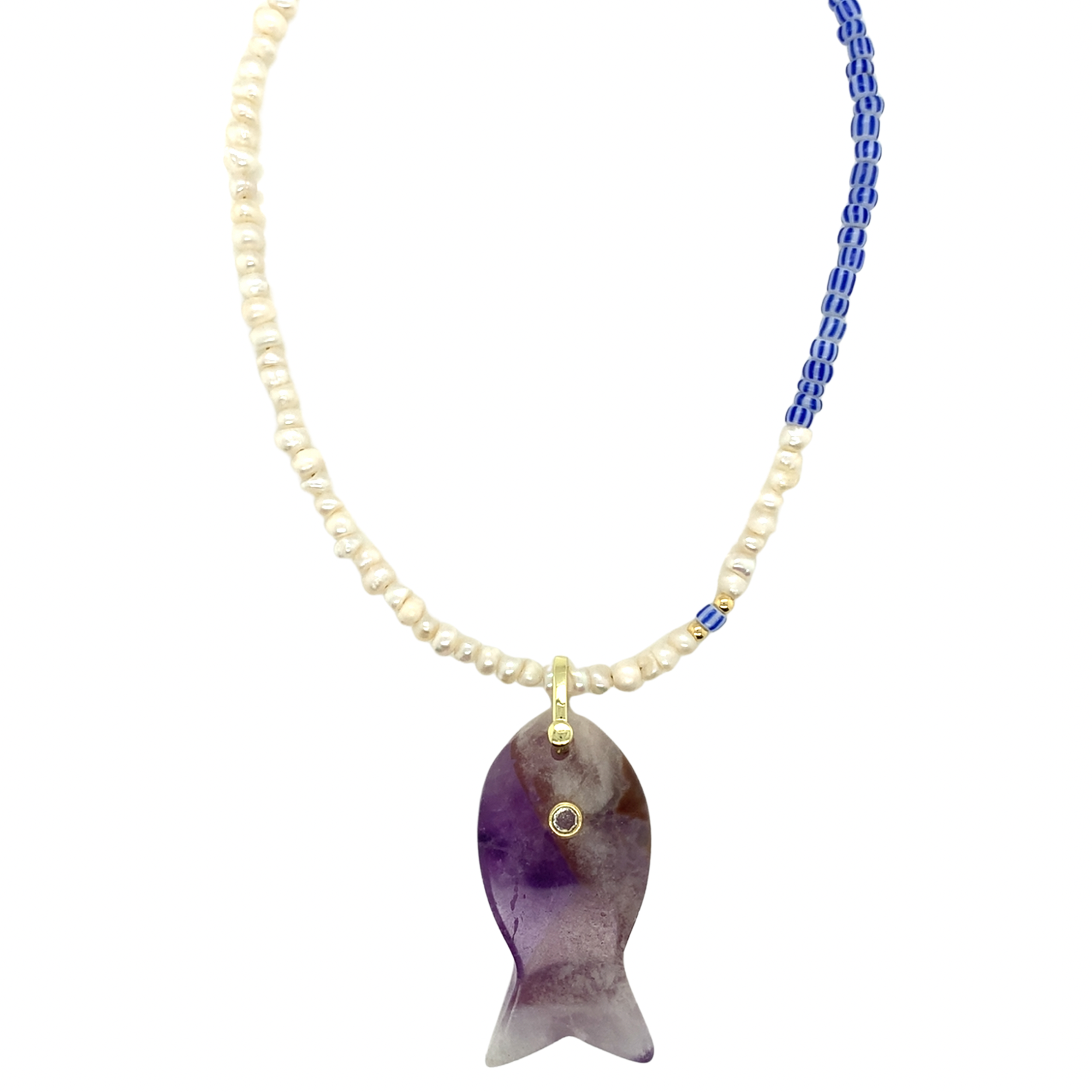 Avra Fish Charm Necklace