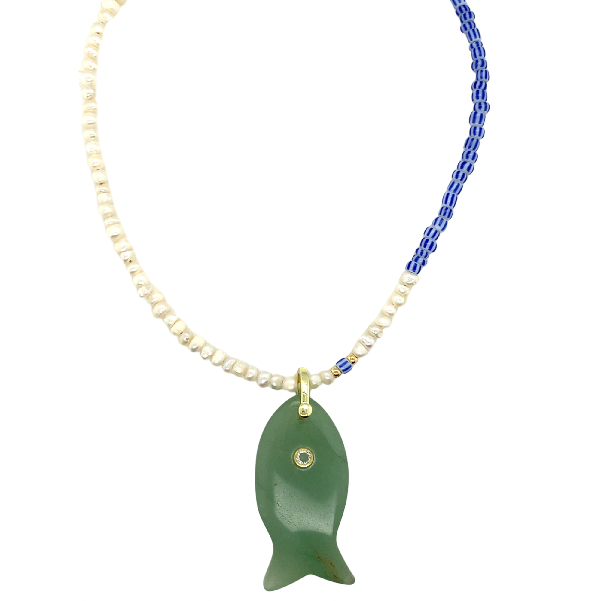 Avra Fish Charm Necklace