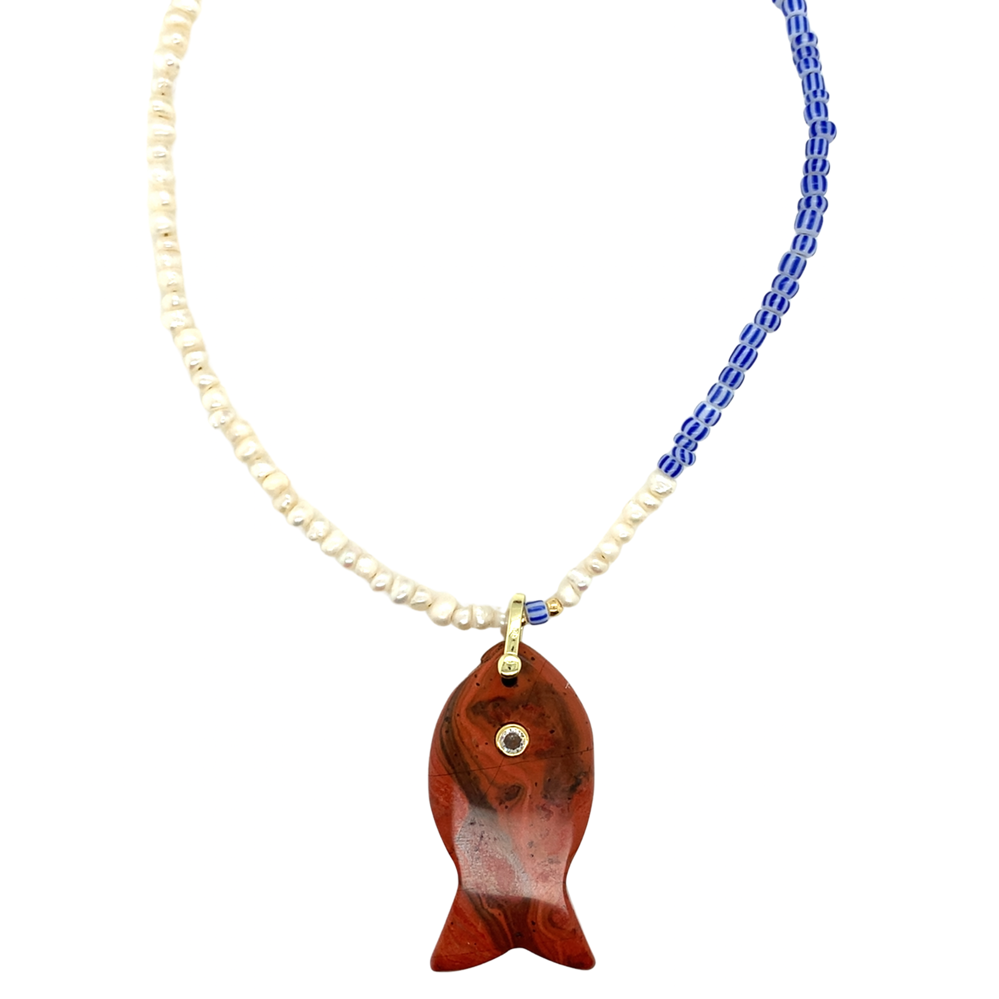 Avra Fish Charm Necklace
