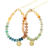 Agnes Initial Beaded Bracelet
