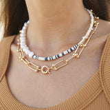 Nyra Heishi Pearl Necklace