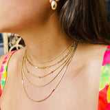 Liz Flat Ball Disc Necklace