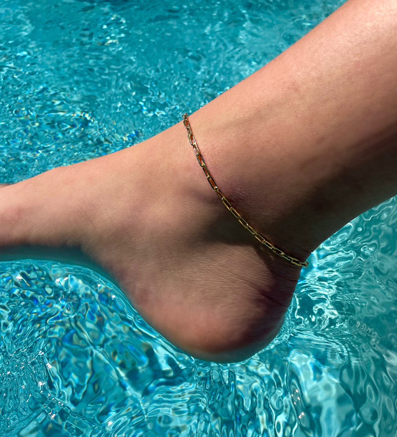 Tess Paperclip Anklet