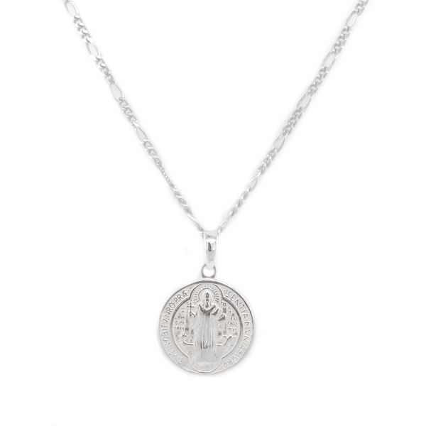 Silver Saint Benedict Necklace – MaLi Beads