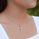 Sade CZ Cross Necklace