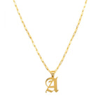 Gia Gothic Letter Necklace