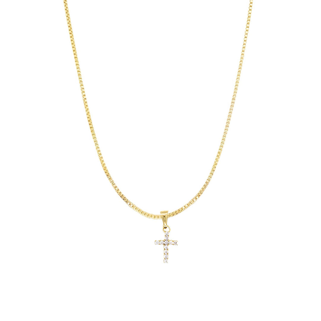 Greta CZ Cross Necklace