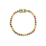 Heart Gemstone Tennis Bracelet