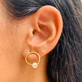 Pearl Circle Studs