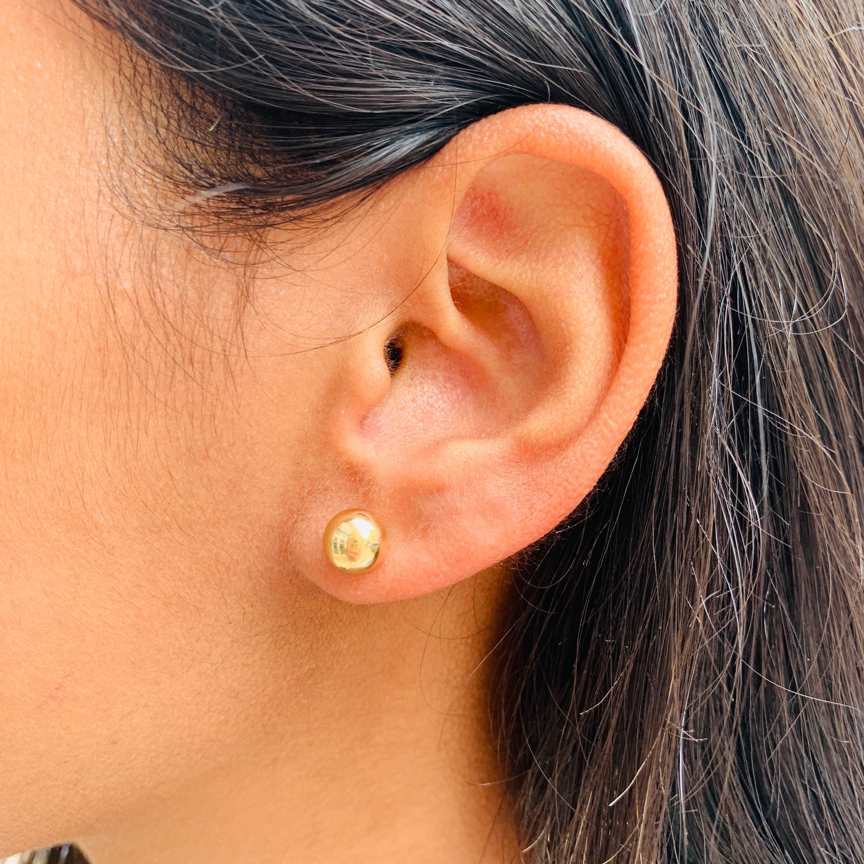 Ali Gold Stud Earrings