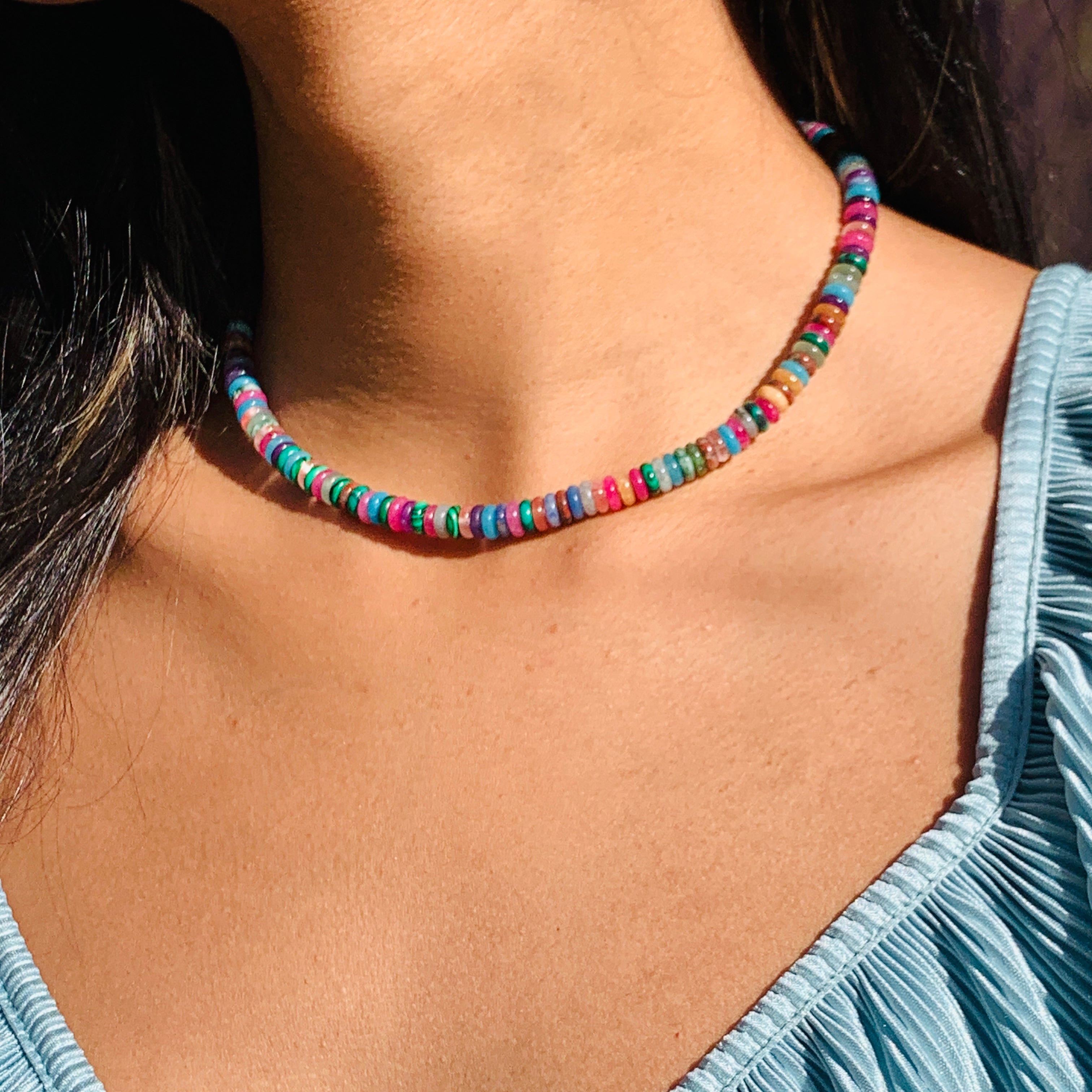 Rumi Gemstone Beaded Necklace