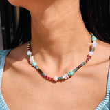 Noor Gemstone x Pearl Necklace