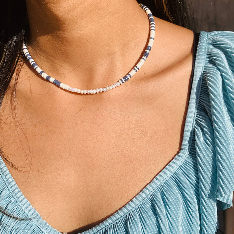Heishi x Small Pearls Necklace