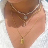 Bea Block Initial Necklace