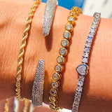 Carla CZ Heart Tennis Bracelet