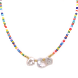 Ione Multicolor Pastel Beaded Necklace