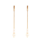 Long Pearl Drop Earrings