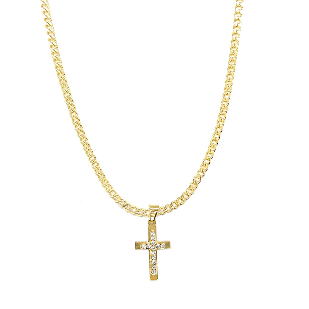 Simone CZ Cross Necklace