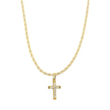 Simone CZ Cross Necklace