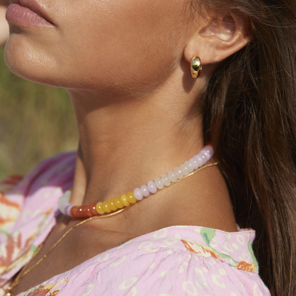 Sunshine Gemstones Beaded Necklace