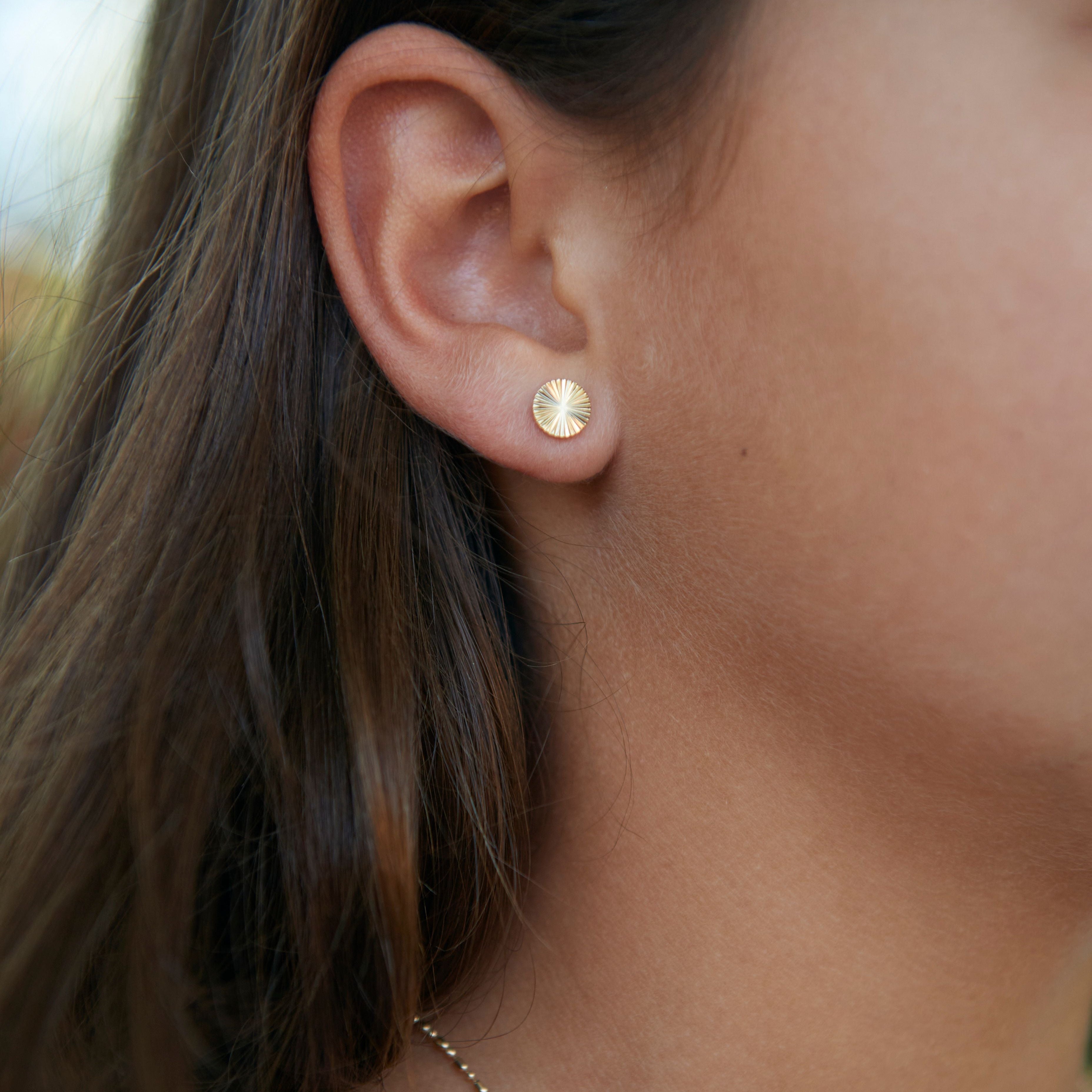 Tara Disc Stud Earrings