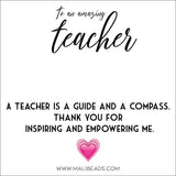 Teacher Card