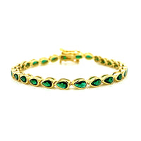 Teardrop Emerald Tennis Bracelet