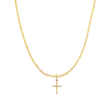 Sade CZ Cross Necklace