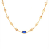 Gali Mini Gemstone Puff Necklace