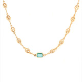 Gali Mini Gemstone Puff Necklace