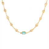 Gali Gemstone Puff Necklace