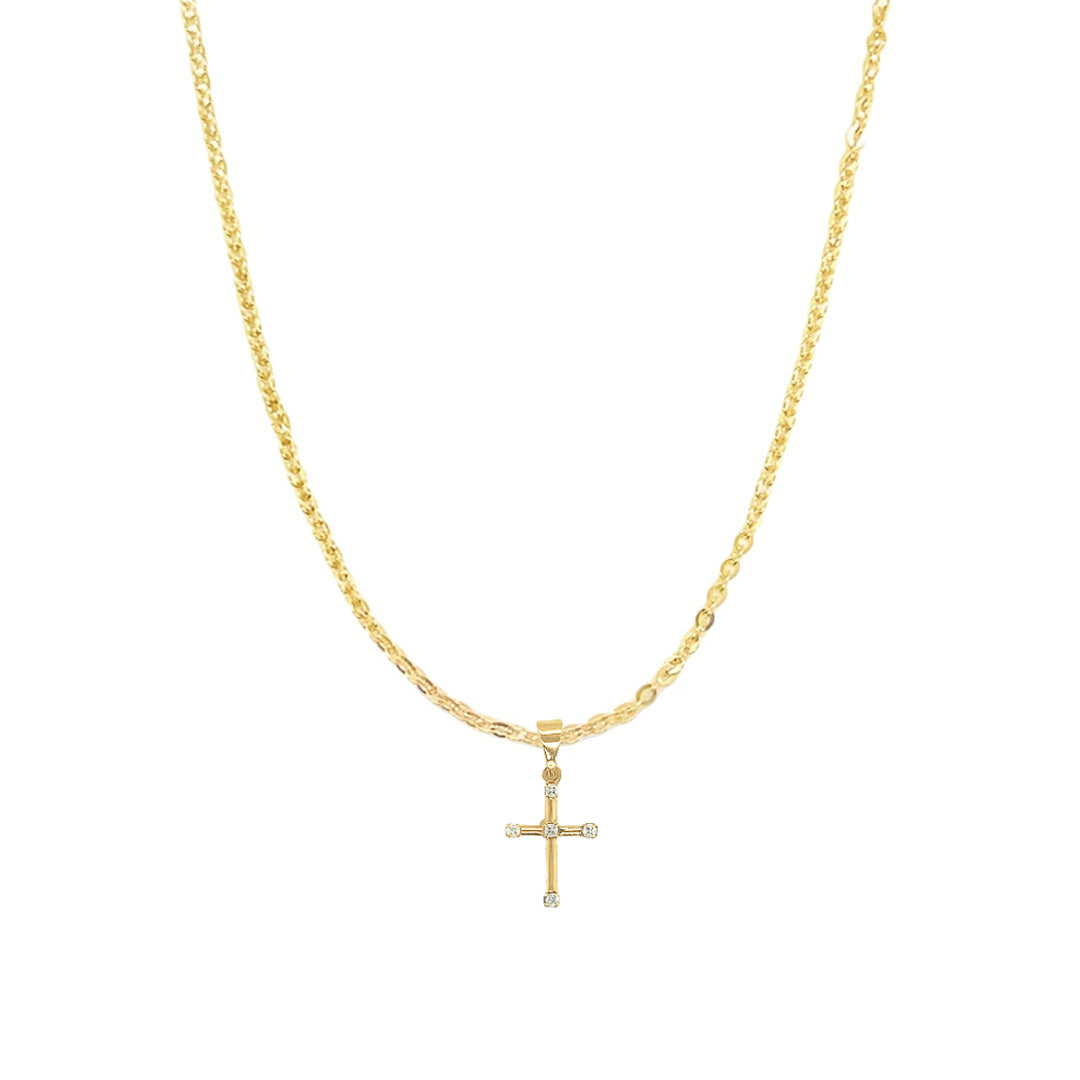 Sade CZ Cross Necklace