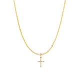 Sade CZ Cross Necklace