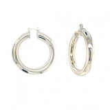 Silver Tube Hoops