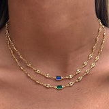 Gali Gemstone Puff Necklace