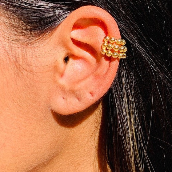 Kori Gold Beaded Ear Cuff