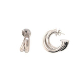 Silver Twist Hoops