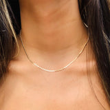 Liz Flat Ball Disc Necklace