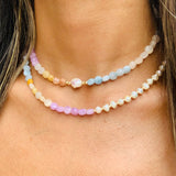 Gianna Gemstone Pearl Necklace