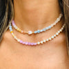 Gemstone x Pearl Beaded Necklace