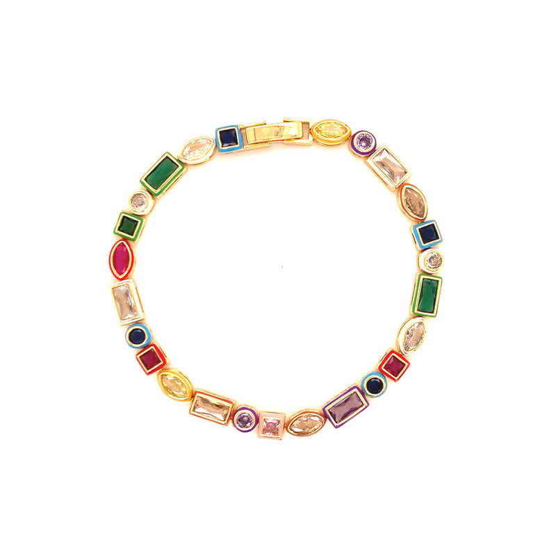 Martha Multicolor Evil Eye Tennis Bracelet