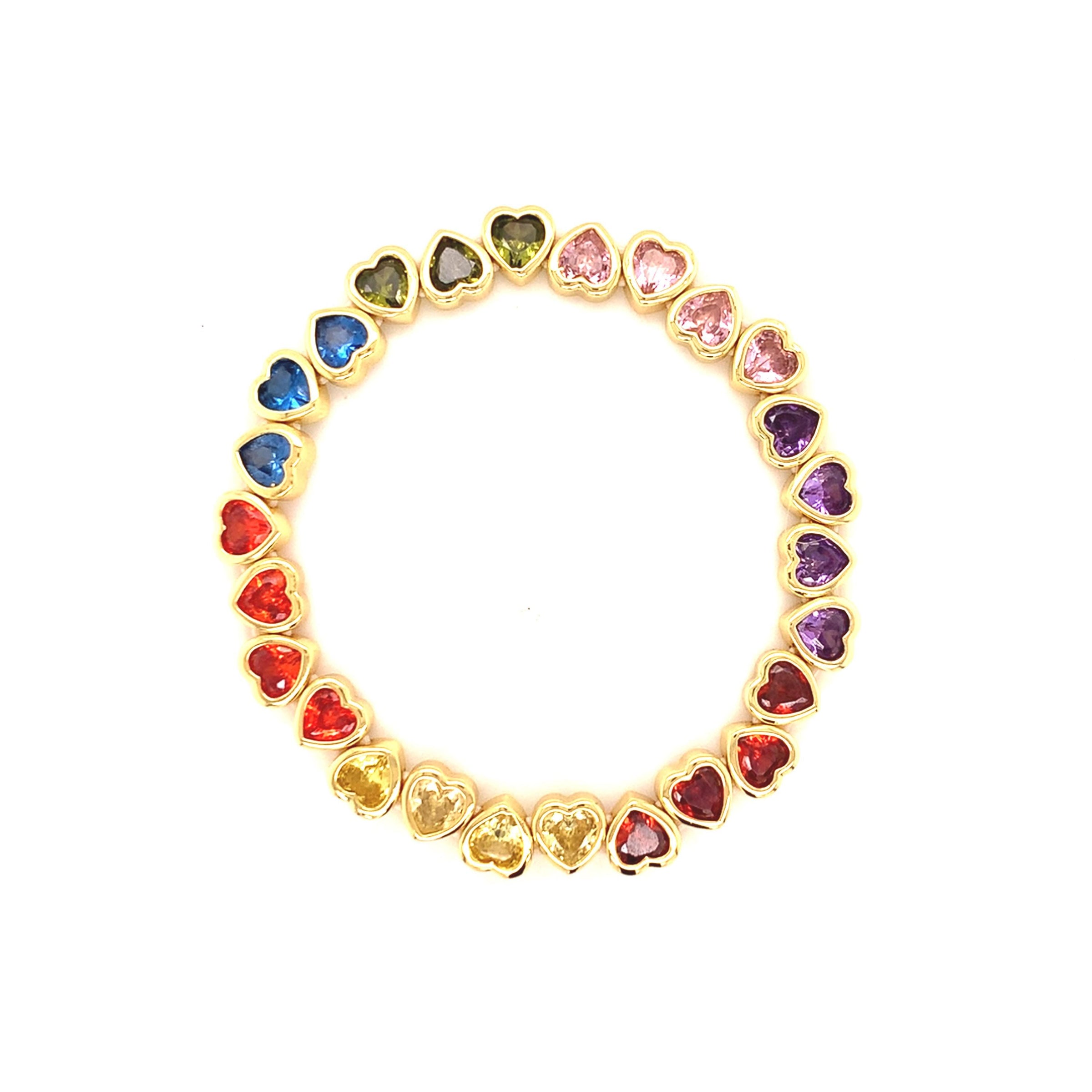 Mabel Multicolor Heart Beaded Bracelet