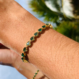 Teardrop Emerald Tennis Bracelet
