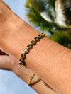 Teardrop Emerald Tennis Bracelet