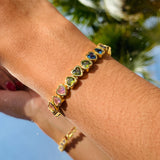 Mabel Multicolor Heart Beaded Bracelet