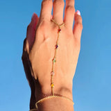 Lara Colored CZ Hand Chain