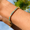 Turquoise Heart Tennis Bracelet