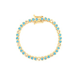 Turquoise Heart Tennis Bracelet