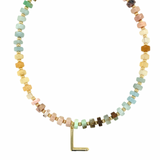 Remi Gemstone Letter Necklace