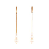 Long Pearl Drop Earrings